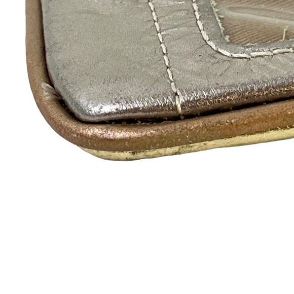 Fossil Womens Metallic Leather Coin Purse ID Holder Small Wallet Key Chain Bag - Picture 12 of 16
